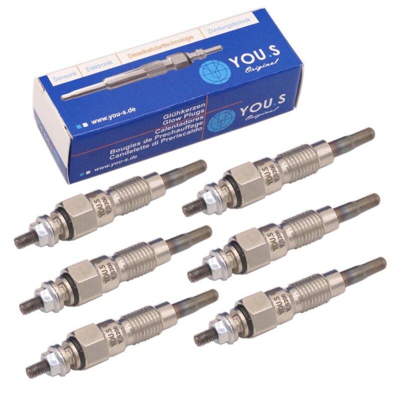 6 x YOU.S Original Glühkerze kompatibel mit KUBOTA 15261-65512 15261-65514 8412