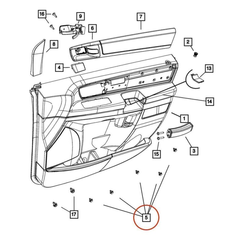 30 x YOU.S Original Befestigung Clips Türverkleidung kompatibel mit FORD kompatibel mit CHRYSLER kompatibel mit DODGE