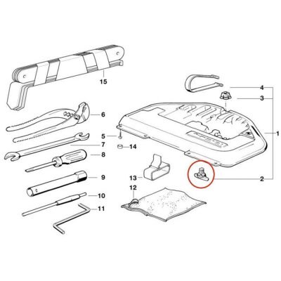 10 x YOU.S Original Verschlussschraube Bordwerkzeug kompatibel mit BMW E46 E34 E39 E60 E32