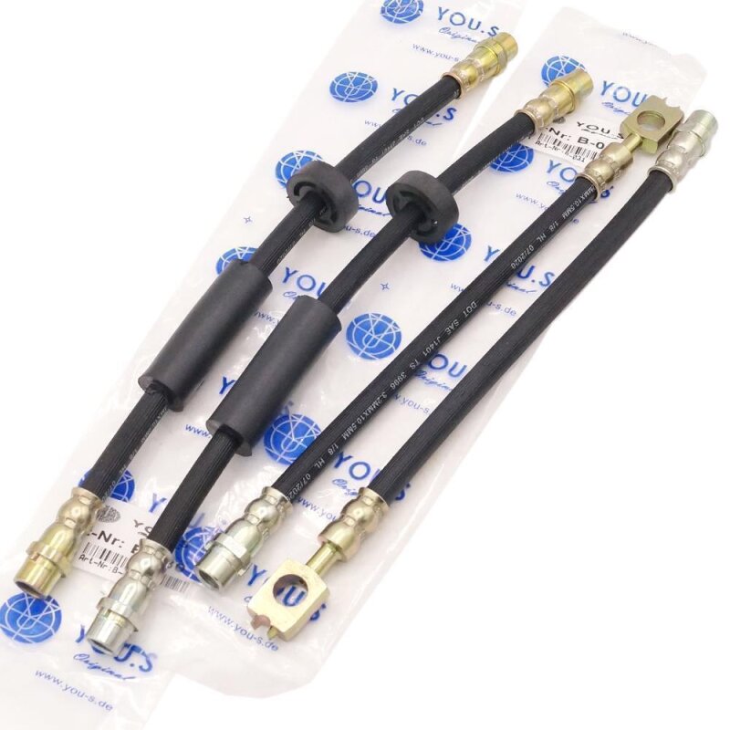 4 x YOU.S Original Bremsschläuche SET Hinten Vorne für AUDI SEAT 8D0611775B 8E0611707