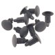 100 x YOU.S Original Universal Verkleidung Abdeckung Befestigung Clips Dunkelgrau