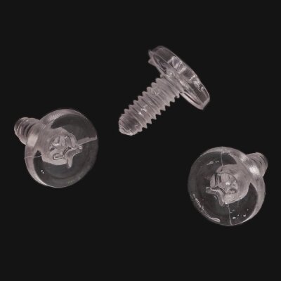 20 x YOU.S Original Universal Kunststoff Schraube Kreuzschraube Transparent M4