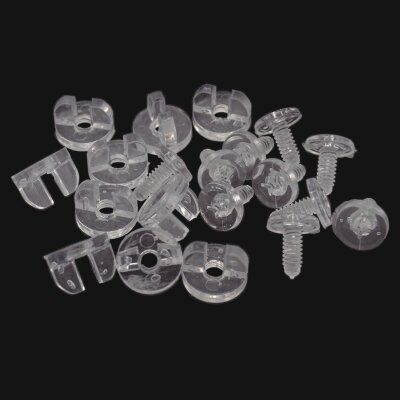 40 x YOU.S Original Universal Kunststoff Schraube Kreuzschraube Transparent M4