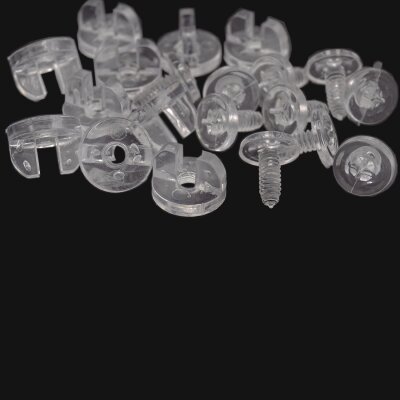 40 x YOU.S Original Universal Kunststoff Schraube Kreuzschraube Transparent M4