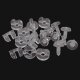 40 x YOU.S Original Universal Kunststoff Schraube Kreuzschraube Transparent M4