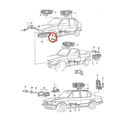 40 x YOU.S Original Blinker Spreitzmutter Steckmutter Befestigung Clips kompatibel mit Audi kompatibel mit Skoda kompatibel mit VW