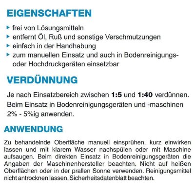 YOU.S Premium Care Werkstattbodenreiniger Boden Reiniger Konzentrat - 3x 1000 ml