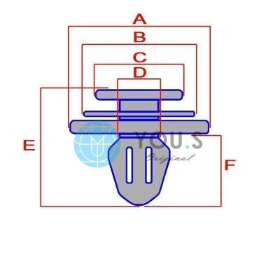 10 x YOU.S Original Polster Innenraum Verkleidungsclip Ersatz kompatibel mit LEXUS kompatibel mit TOYOTA
