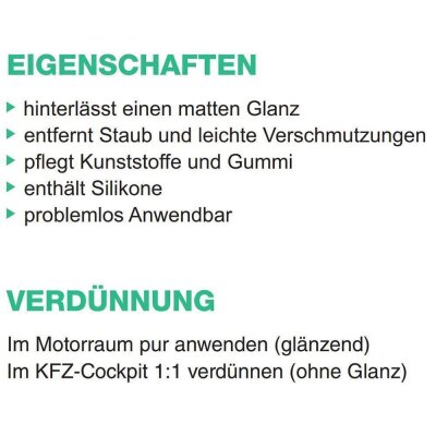 YOU.S Premium Care Kunststoffpflege Reiniger Innen Auï¿½en und Motorraum - 2x 500 ml