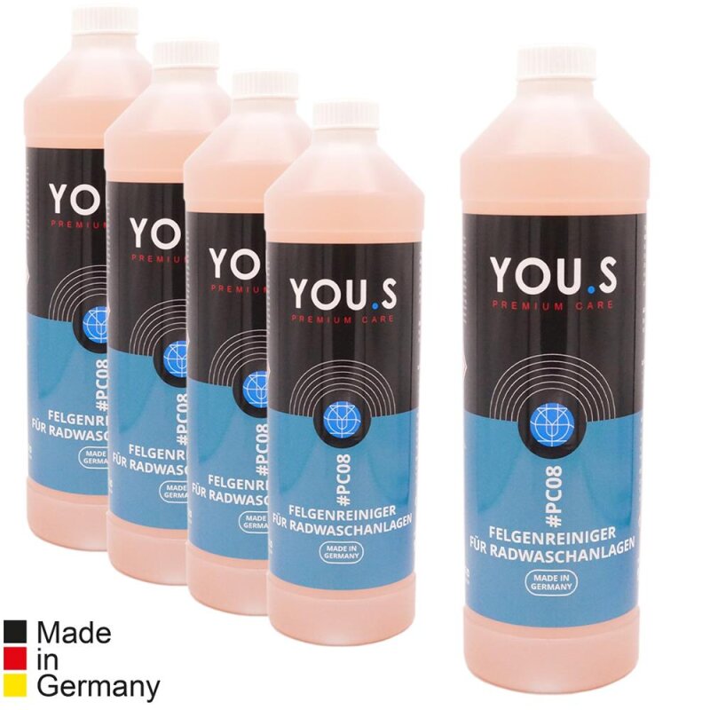 YOU.S Premium Care Felgenreiniger Konzentrat Radwaschanlage Handwï¿½sche - 5x 1 Liter