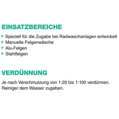YOU.S Premium Care Felgenreiniger Konzentrat Radwaschanlage Handwï¿½sche - 5x 1 Liter