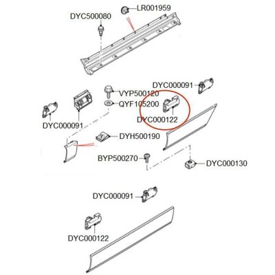 20 x YOU.S Original Türverkleidung Verkleidung Befestigung Clips kompatibel mit Land Rover kompatibel mit Range Rover III L322 / LM