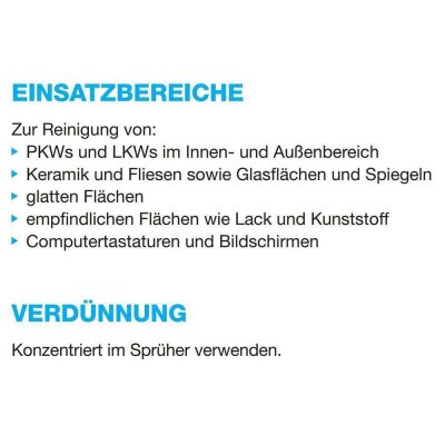 YOU.S Premium Care Glasreiniger Flï¿½chenreiniger Lï¿½st Fett & Nikotin - 3x 500 ml