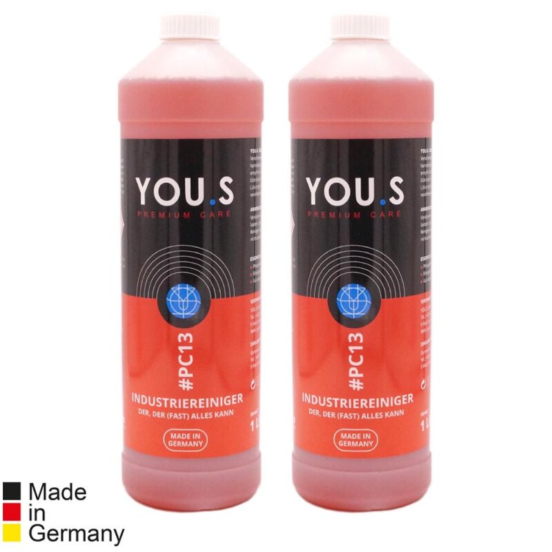 YOU.S Premium Care Industriereiniger Allzweckreiniger Bodenreiniger Konzentrat - 2x 1000 ml