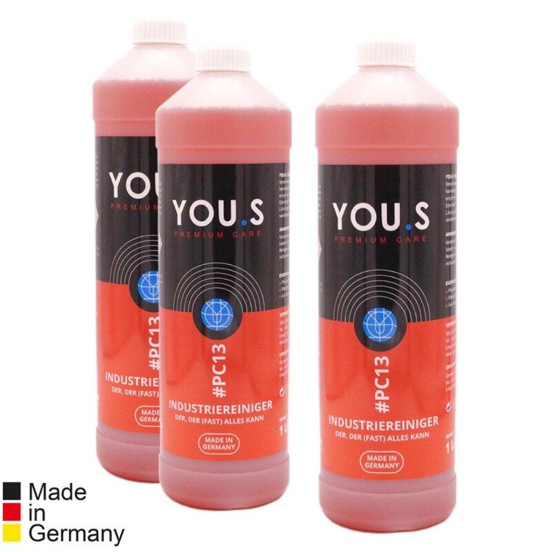 YOU.S Premium Care Industriereiniger Allzweckreiniger Bodenreiniger Konzentrat - 3x 1000 ml