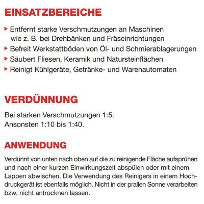 YOU.S Premium Care Industriereiniger Allzweckreiniger Bodenreiniger Konzentrat - 5x 1000 ml