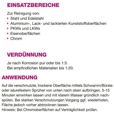 YOU.S Premium Care Flugrostentferner Konzentrat mit Korrosionsschutzschicht - 1000 ml