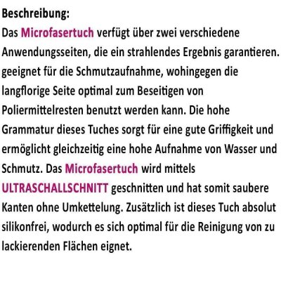 YOU.S Premium Care Microfasertuch Nahtlos Hochfloor 40x40 cm 520 g/mï¿½ - 1 Stï¿½ck
