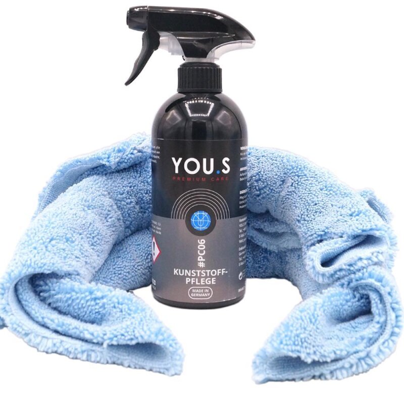 YOU.S Premium Care Kunststoffpflege Reiniger Innen Auï¿½en 500ml + 2x Microfasertuch