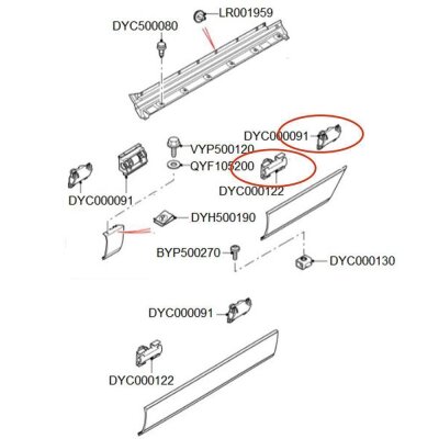 50 x YOU.S Original Türverkleidung Verkleidung Befestigung Clips kompatibel mit Land Rover kompatibel mit Range Rover III L322 / LM