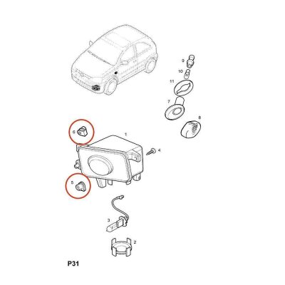 10 x YOU.S Original Scheinwerfer Armaturenbrett Befestigungsclips Clips kompatibel mit Opel kompatibel mit Vauxhall kompatibel mit Subaru