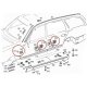 YOU.S Original Seitenleisten Befestigung Clips Set (20-teilig) kompatibel mit Mercedes C-Klasse (W202) (S202) E-Klasse (W210) (S210)