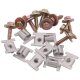 YOU.S Original Unterbodenschutz Blechmutter + Schrauben (20er Set) kompatibel mit Opel Corsa B C D