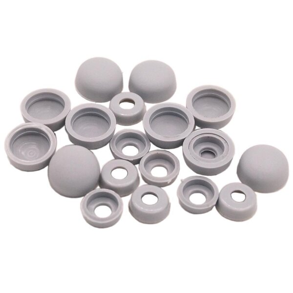 50 x YOU.S Original Universal Schrauben Abdeckung Kappen in Hellgrau