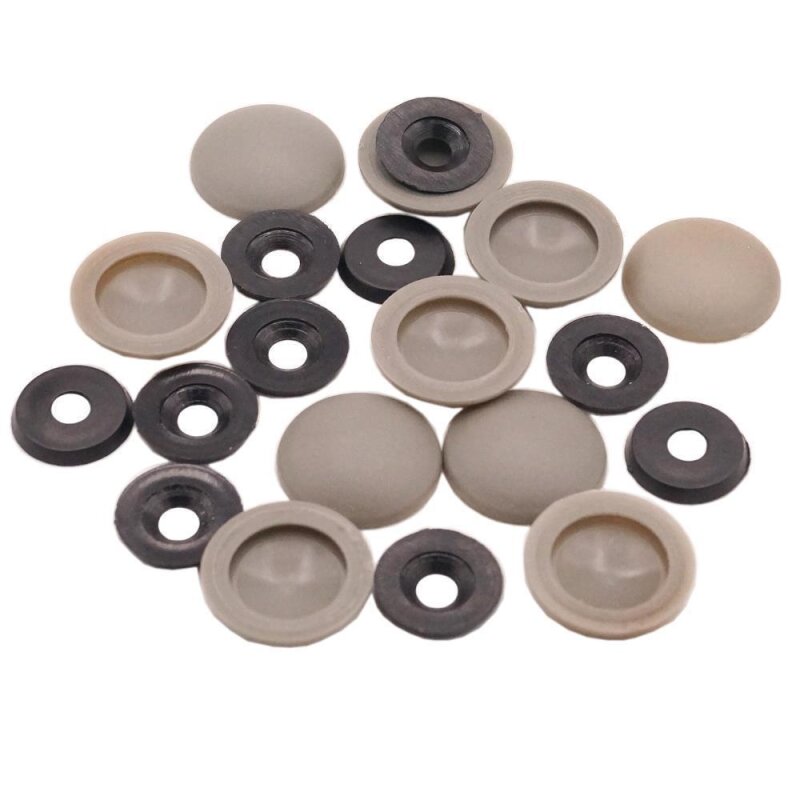 100 x YOU.S Original Universal Schrauben Abdeckung Steckkappe - Grau