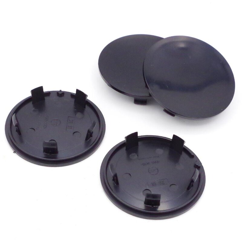 4 x YOU.S ORIGINAL Nabenkappen Nabendeckel Felgendeckel ZD01 konkav 76,0 - 60,3 mm - schwarz für diverse Fahrzeuge