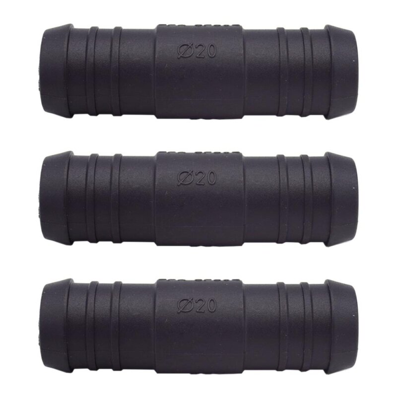 3 x YOU.S Original Schlauchverbinder Zwischenstück RGV Ø 20x20 mm - Gerade Form