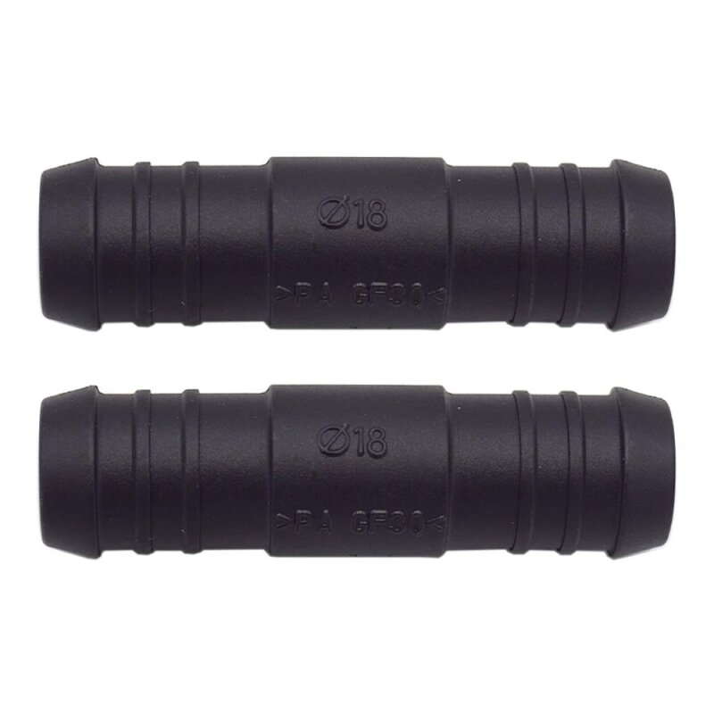 2 x YOU.S Original Schlauchverbinder Zwischenstück RGV Ø 18x18 mm - Gerade Form