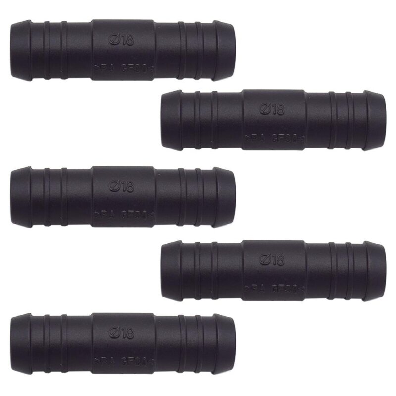 5 x YOU.S Original Schlauchverbinder Zwischenstück RGV Ø 18x18 mm - Gerade Form