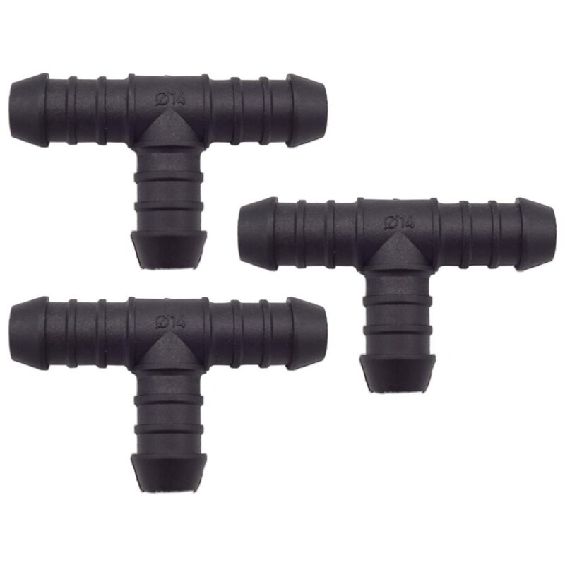 3 x YOU.S Original Schlauchverbinder Zwischenstück RGV Ø 14x14x14 mm - T-Stück