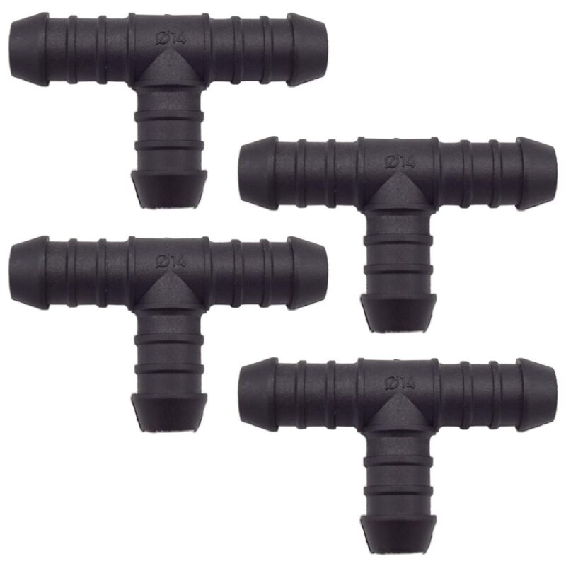 4 x YOU.S Original Schlauchverbinder Zwischenstück RGV Ø 14x14x14 mm - T-Stück