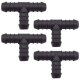 4 x YOU.S Original Schlauchverbinder Zwischenstück RGV Ø 14x14x14 mm - T-Stück