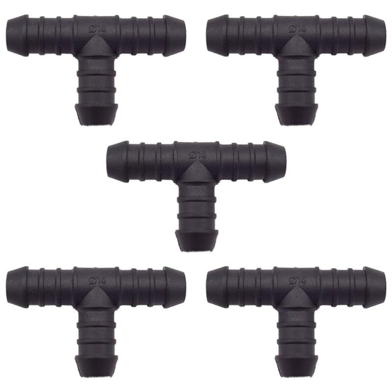 5 x YOU.S Original Schlauchverbinder Zwischenstück RGV Ø 14x14x14 mm - T-Stück