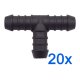 20 x YOU.S Original Schlauchverbinder Zwischenstück RGV Ø 14x14x14 mm - T-Stück