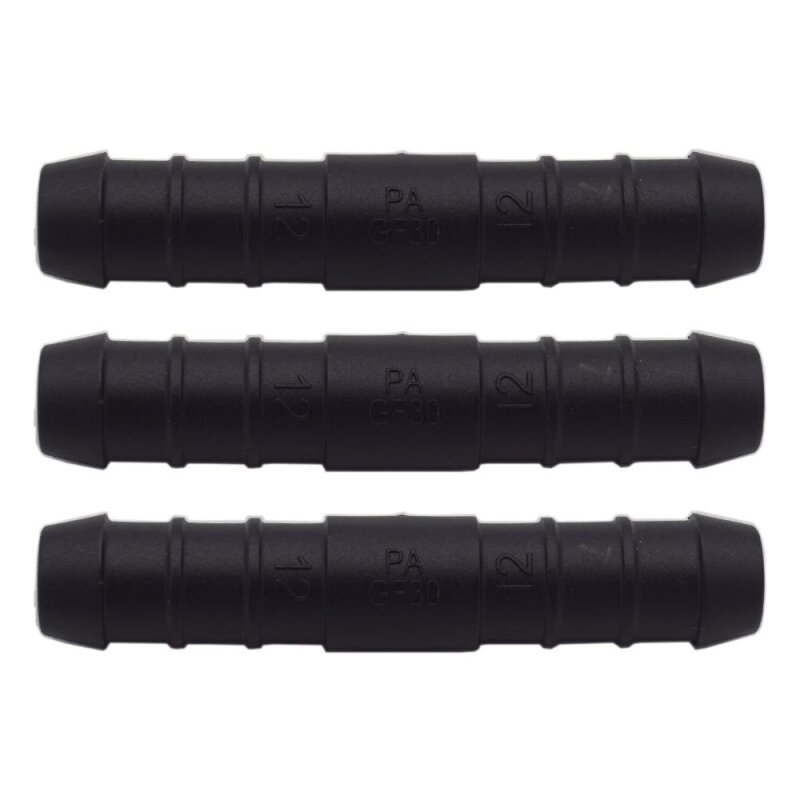 3 x YOU.S Original Schlauchverbinder Zwischenstück Länge 71 mm Ø 12 x12 mm - Gerade Form
