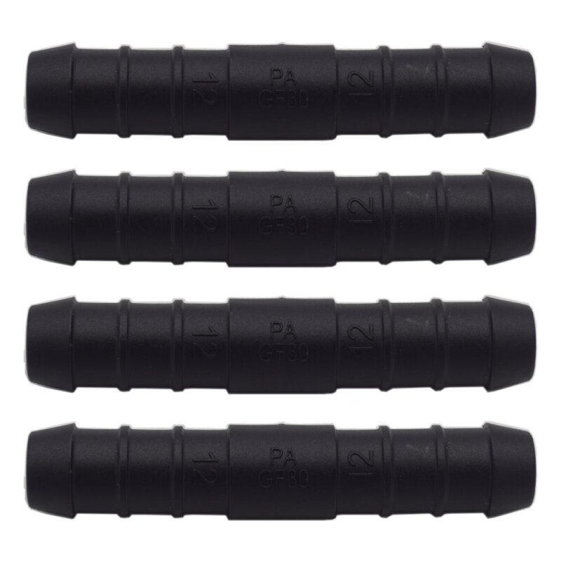 4 x YOU.S Original Schlauchverbinder Zwischenstück Länge 71 mm Ø 12 x12 mm - Gerade Form