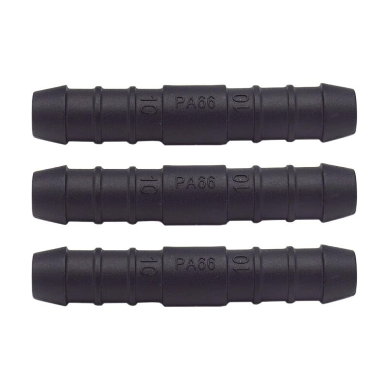 3 x YOU.S Original Schlauchverbinder Leitung Zwischenstück Ø 10x10 mm - Gerade Form