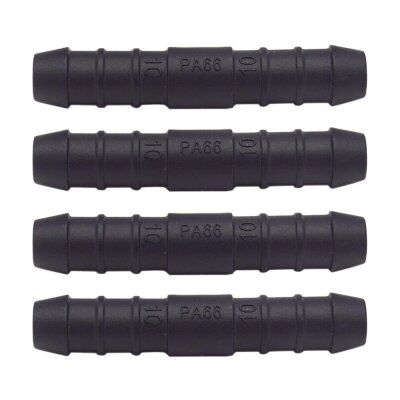 4 x YOU.S Original Schlauchverbinder Leitung Zwischenstück Ø 10x10 mm - Gerade Form