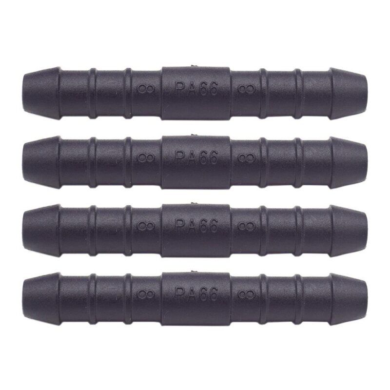 4 x YOU.S Original Schlauchverbinder Leitung Zwischenstück Ø 8x8 mm - Gerade Form
