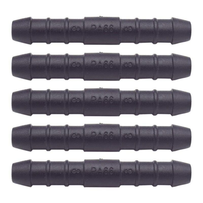5 x YOU.S Original Schlauchverbinder Leitung Zwischenstück Ø 8x8 mm - Gerade Form