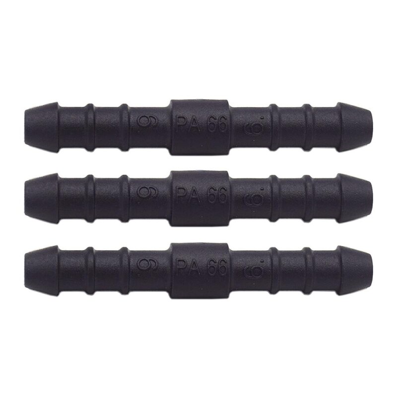 3 x YOU.S Original Schlauchverbinder Leitung Zwischenstück Ø 6x6 mm - Gerade Form