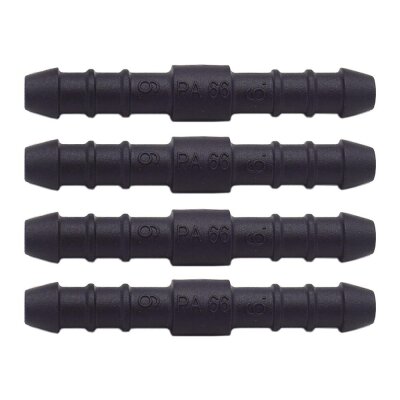 4 x YOU.S Original Schlauchverbinder Leitung Zwischenstück Ø 6x6 mm - Gerade Form