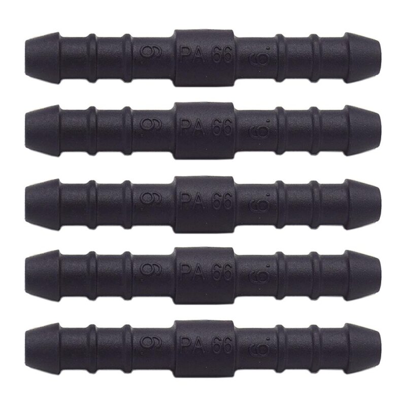 5 x YOU.S Original Schlauchverbinder Leitung Zwischenstück Ø 6x6 mm - Gerade Form