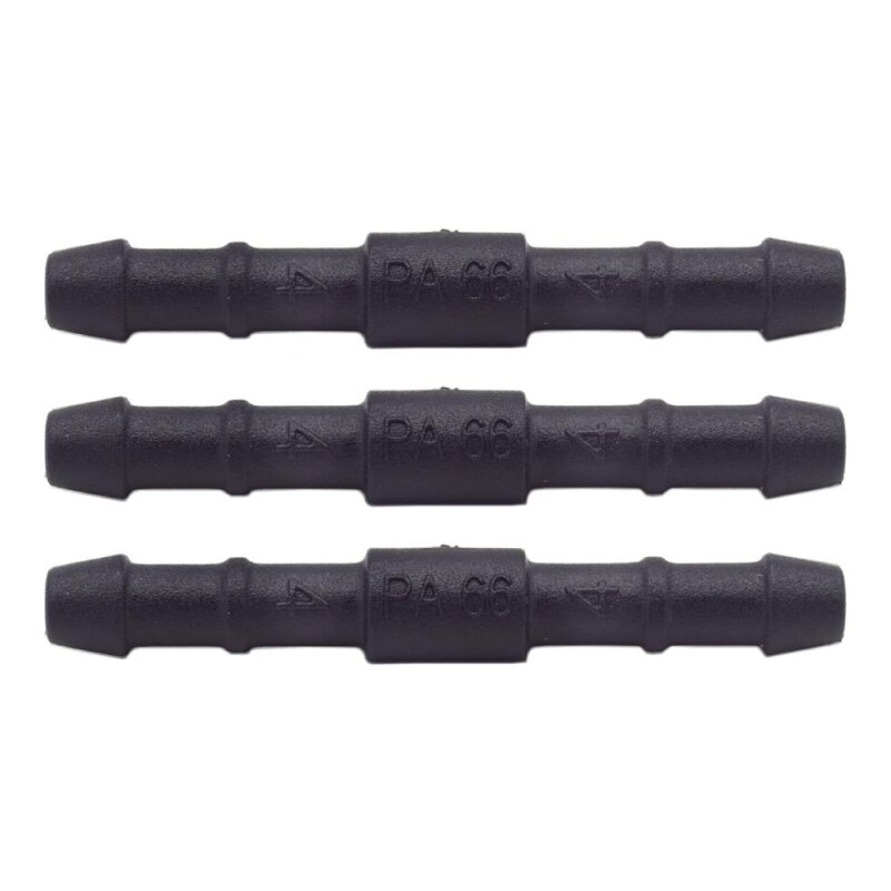 3 x YOU.S Original Schlauchverbinder Leitung Zwischenstück Ø 4x4 mm - Gerade Form