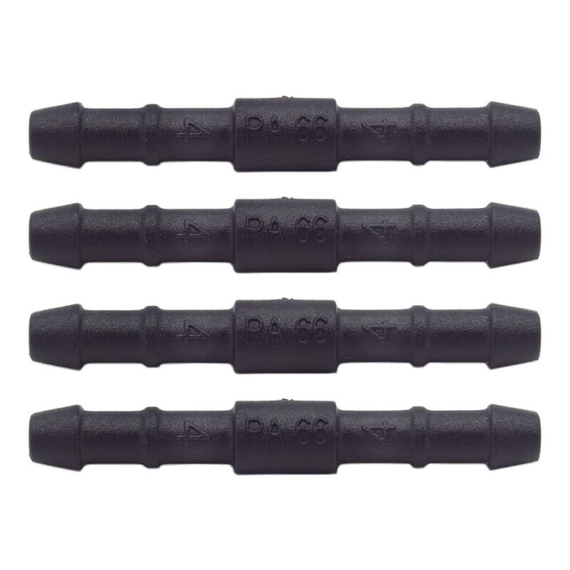 4 x YOU.S Original Schlauchverbinder Leitung Zwischenstück Ø 4x4 mm - Gerade Form