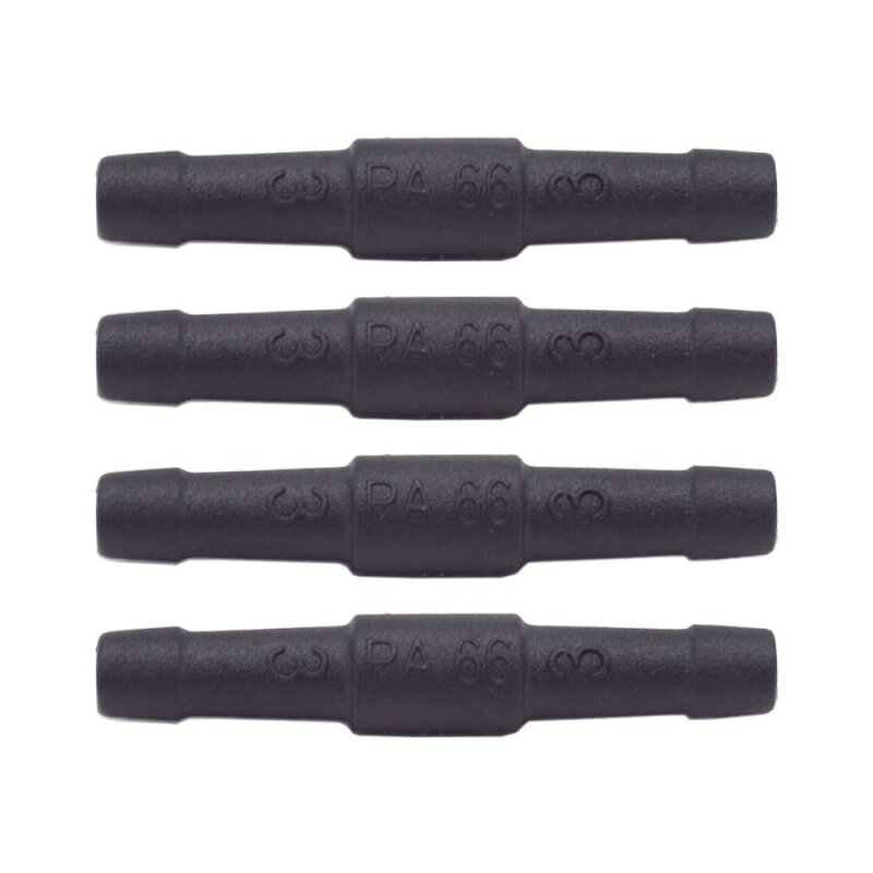 4 x YOU.S Original Schlauchverbinder Leitung Zwischenstück Ø 3x3 mm - Gerade Form